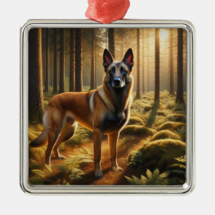 Belgian Malinois Metal Ornament