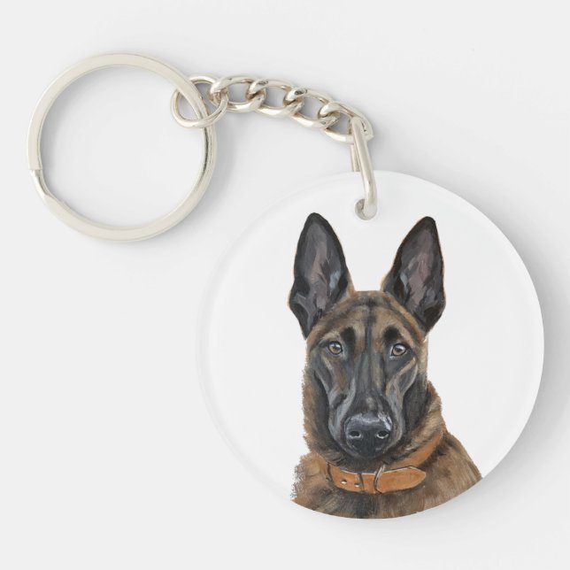 Belgian Malinois Mom Keychain (Front)