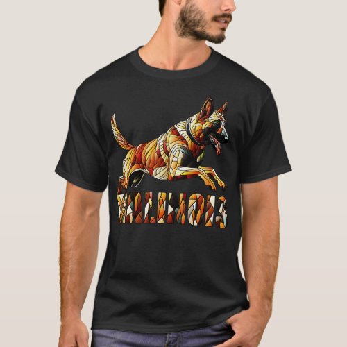 Belgian Malinois Mosaic Art T_Shirt