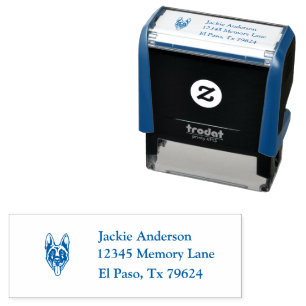 BELGIAN MALINOIS Name and Return Address Self-inking Stamp