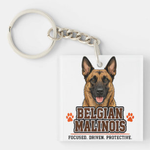🐾 Belgian Malinois Owner Family Pride 🐾 Keychain