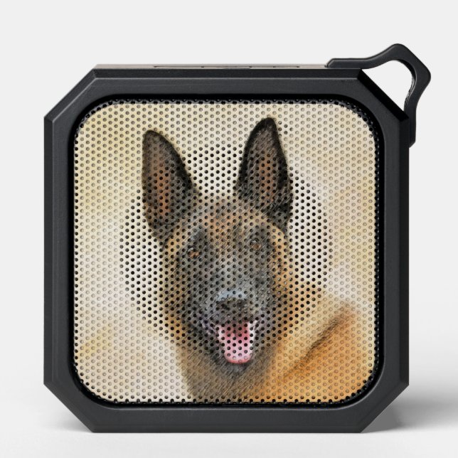 Belgian Malinois Painting - Cute Original Dog Art Bluetooth Speaker (Front)