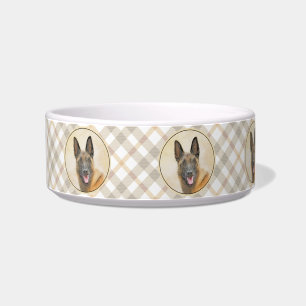 Belgian Malinois Painting - Cute Original Dog Art Bowl