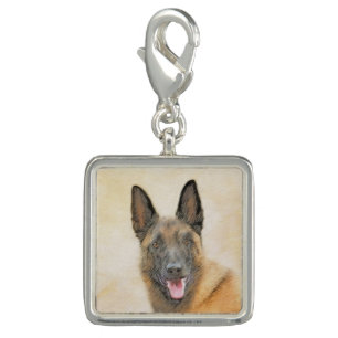 Belgian Malinois Painting - Cute Original Dog Art Charm