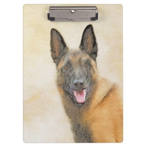 Belgian Malinois Painting _ Cute Original Dog Art Clipboard