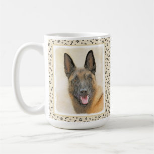 Belgian Malinois Painting - Cute Original Dog Art Coffee Mug