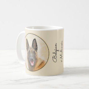 Belgian Malinois Painting - Cute Original Dog Art Coffee Mug