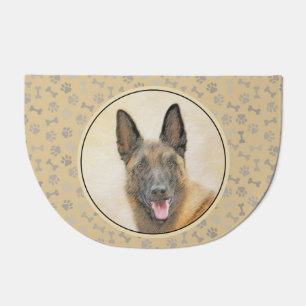 Belgian Malinois Painting - Cute Original Dog Art Doormat