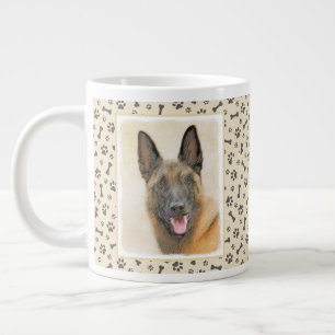 Belgian Malinois Painting - Cute Original Dog Art Giant Coffee Mug