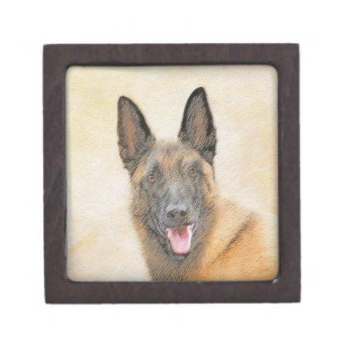 Belgian Malinois Painting _ Cute Original Dog Art Gift Box