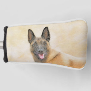 Belgian Malinois Painting - Cute Original Dog Art Golf Head Cover