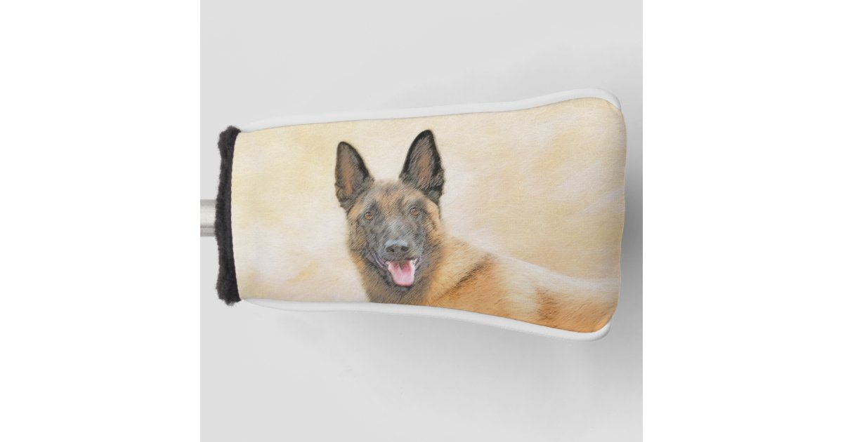 Belgian Malinois Painting Cute Original Dog Art Golf Head Cover