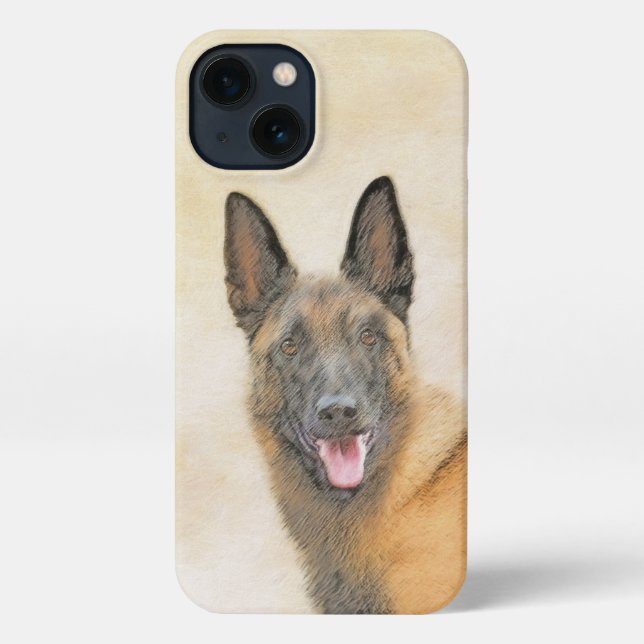 Belgian Malinois Painting - Cute Original Dog Art iPhone Case (Back)