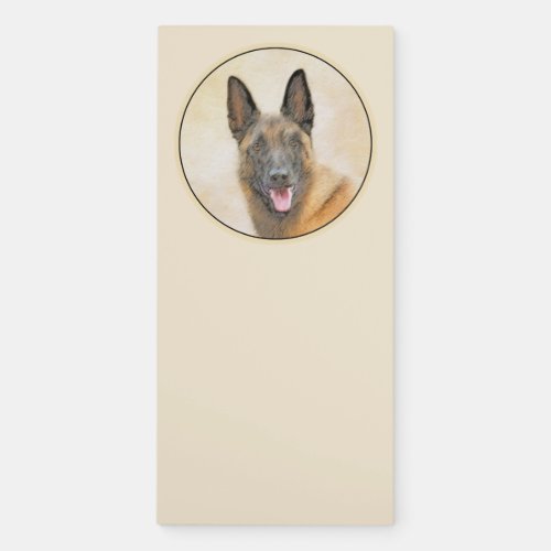 Belgian Malinois Painting _ Cute Original Dog Art Magnetic Notepad