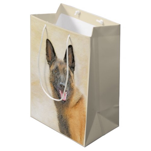 Belgian Malinois Painting _ Cute Original Dog Art Medium Gift Bag