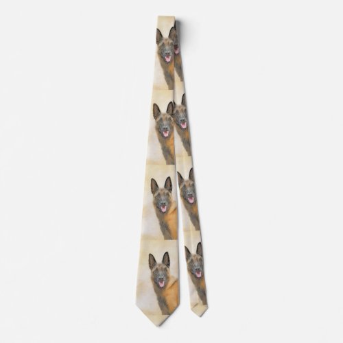 Belgian Malinois Painting _ Cute Original Dog Art Neck Tie