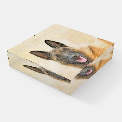 Belgian Malinois Painting _ Cute Original Dog Art Paperweight