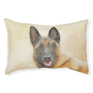 Belgian Malinois Painting - Cute Original Dog Art Pet Bed