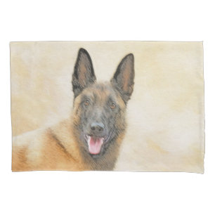 Belgian Malinois Painting - Cute Original Dog Art Pillow Case