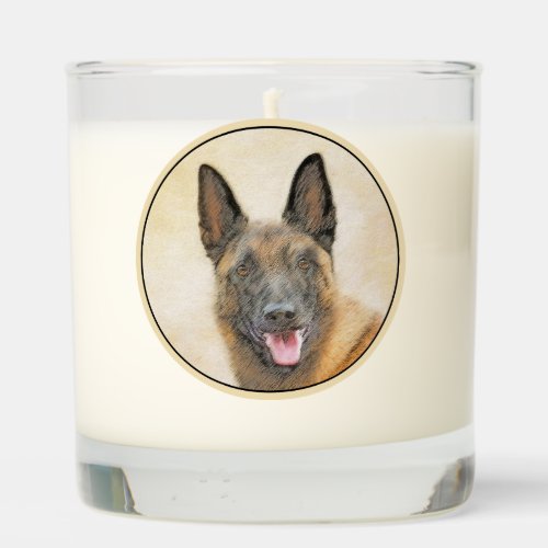 Belgian Malinois Painting _ Cute Original Dog Art Scented Candle