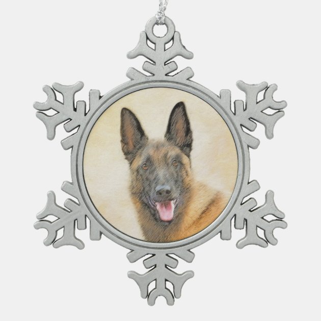 belgian malinois christmas ornament