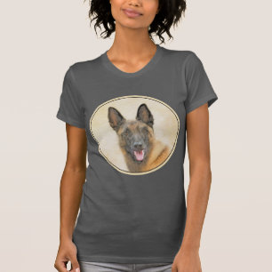 Belgian Malinois Painting - Cute Original Dog Art T-Shirt