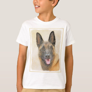 Belgian Malinois Painting - Cute Original Dog Art T-Shirt