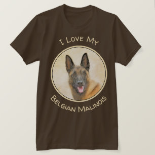 Belgian Malinois Painting - Cute Original Dog Art T-Shirt