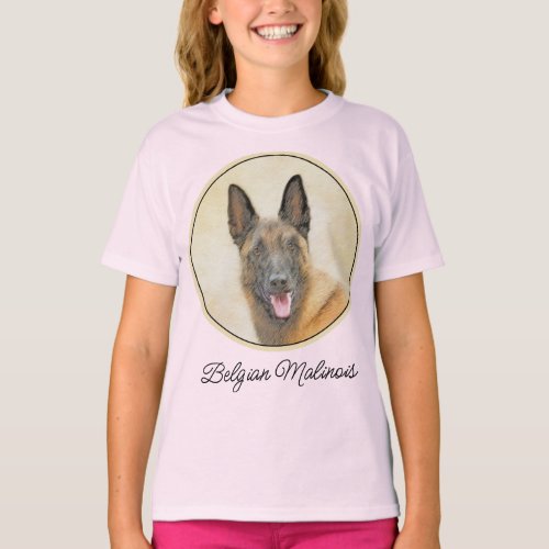 Belgian Malinois Painting _ Cute Original Dog Art  T_Shirt