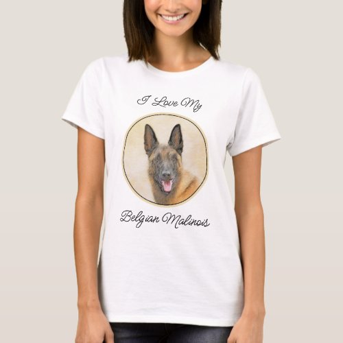 Belgian Malinois Painting _ Cute Original Dog Art T_Shirt