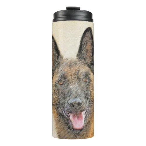 Belgian Malinois Painting _ Cute Original Dog Art Thermal Tumbler