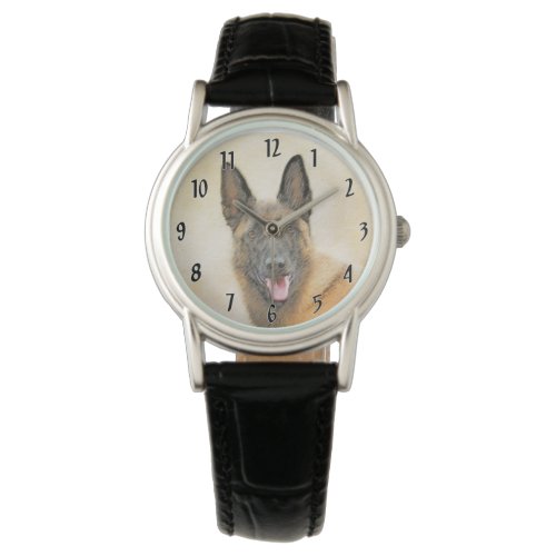 Belgian Malinois Painting _ Cute Original Dog Art Watch