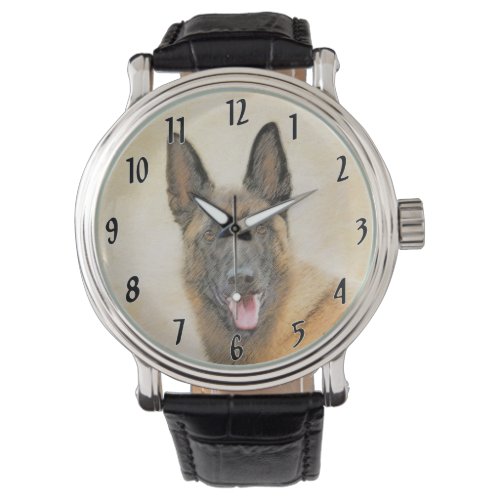 Belgian Malinois Painting _ Cute Original Dog Art Watch