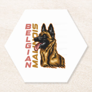 Belgian Malinois   Paper Coaster