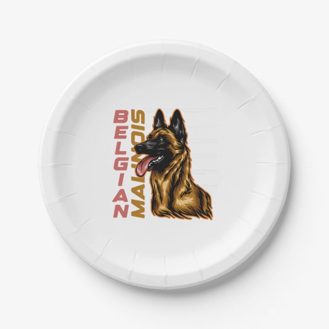 Belgian Malinois   Paper Plates (Front)