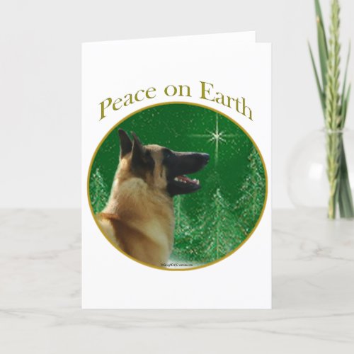 Belgian Malinois Peace Holiday Card