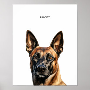 Belgian Malinois Personalized Print