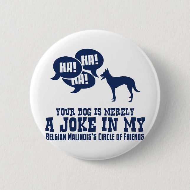 Belgian Malinois Pinback Button (Front)