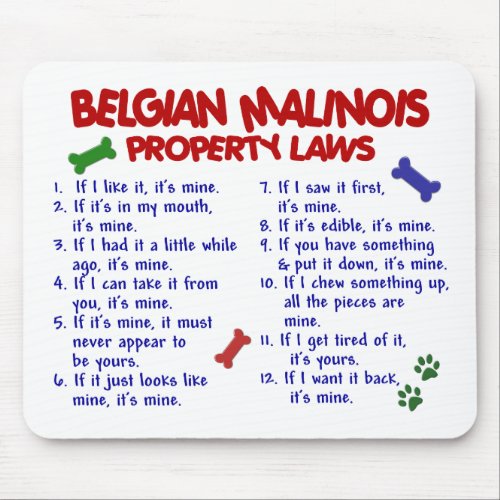 BELGIAN MALINOIS PL2 MOUSE PAD