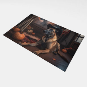 Belgian Malinois Pumpkins Halloween Scary Doormat