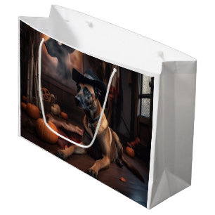 Belgian Malinois Pumpkins Halloween Scary Large Gift Bag