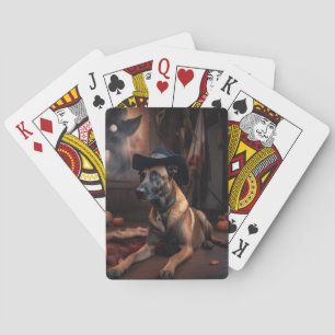 Belgian Malinois Pumpkins Halloween Scary Poker Cards