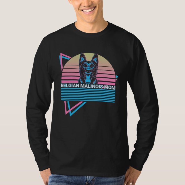 Belgian Malinois Retro Belgian Malinois Mom T-Shirt (Front)