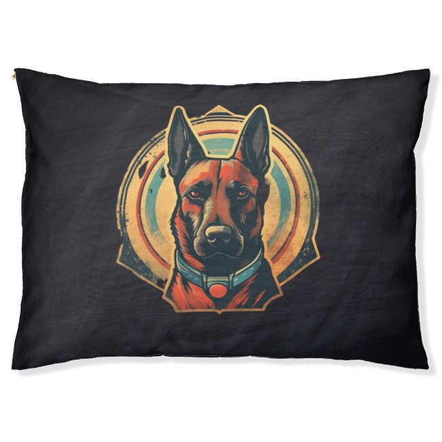 Belgian Malinois RETRO Pet Bed (Front)