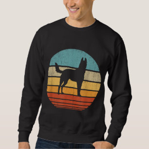 Belgian Malinois Retro Vintage 60s 70s Sunset Dog Sweatshirt