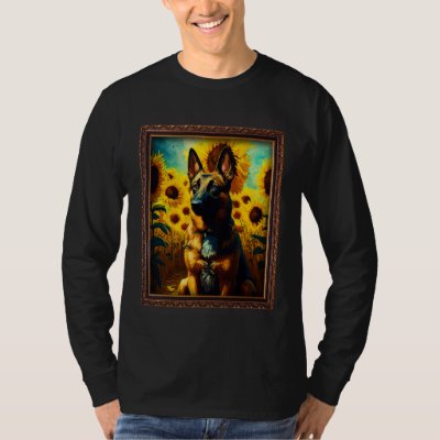 Belgian Malinois Shepherd Flower Mom Women Floral T-Shirt