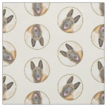Belgian Malinois Shepherd Mahogany Painting Art Fabric