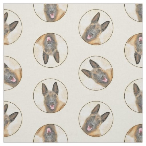 Belgian Malinois Shepherd Mahogany Painting Art Fabric