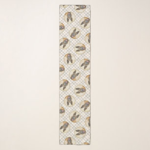 Belgian Malinois Shepherd Mahogany Painting Art Scarf