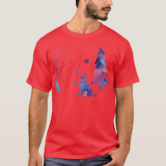 Belgian Malinois Shepherd Winter Snowflakes T-Shirt